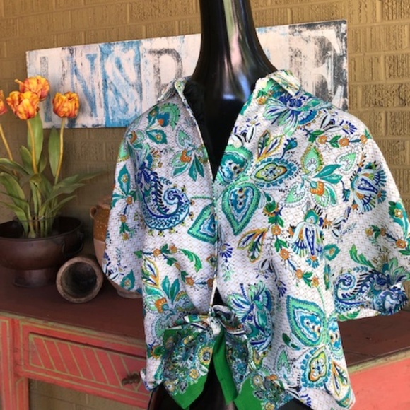 Women's Joie Paisley Blouse / Top S/P (Small) - Picture 16 of 16